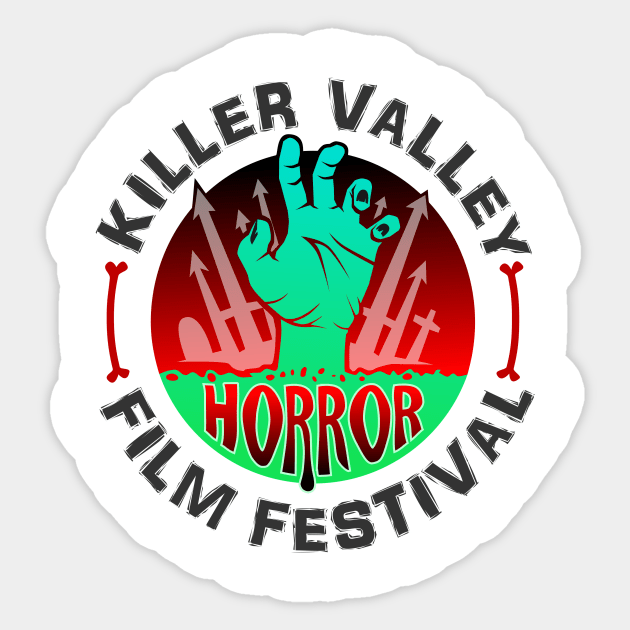 Horror Fest - BLACK & GREEN LOGO Sticker by The Killer Valley Graveyard